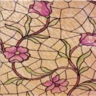 Színes virágindás mintás öntapadós üvegfólia