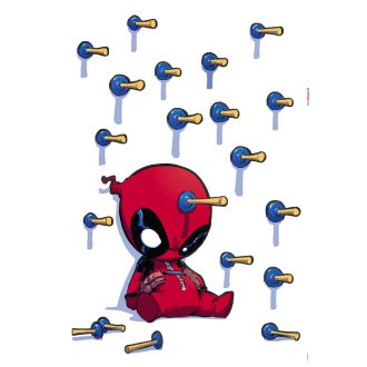 Deadpool lövöldözés, gyerekvarázs falmatrica