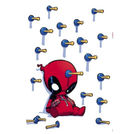 Deadpool lövöldözés, gyerekvarázs falmatrica