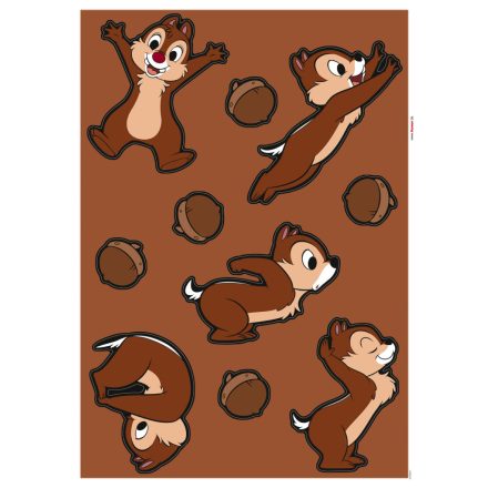 Chip és Dale mogyoróvadászata, cuki gyerekmatrica