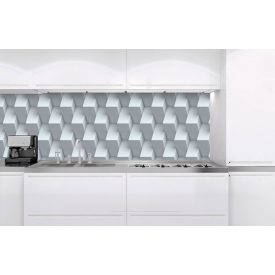   Akciós! 3D hatású geometrikus fal, konyhai matrica hátfal, 180 cm