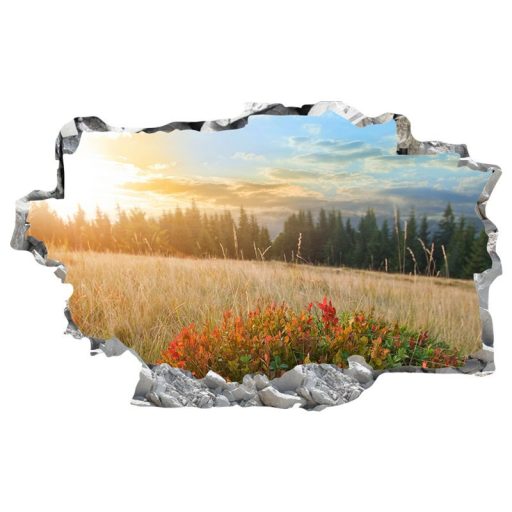 Őszi mező, kitört fal hatású falmatrica