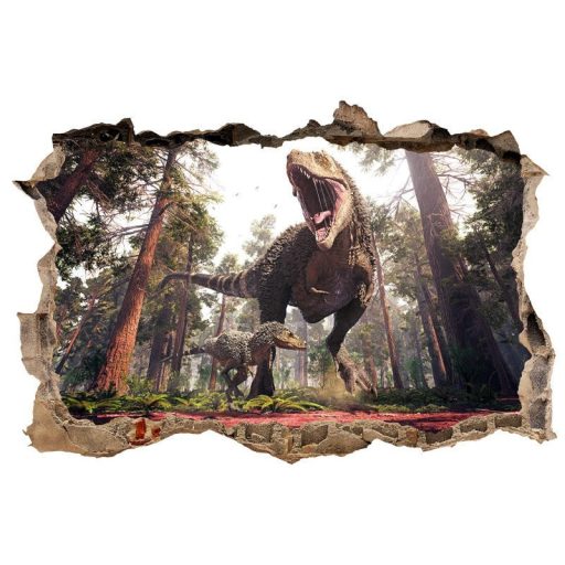 Dinoszaurusz az erdőben, faltörő falmatrica