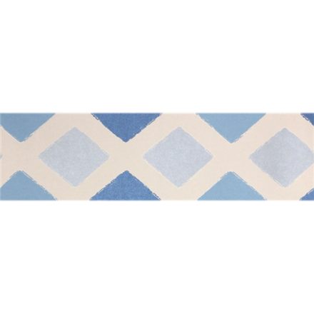 Kék-fehér variáció bordűr tapéta