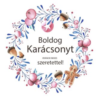   Karácsonyi vintage, dekorációs matrica ablakra vagy kirakatra