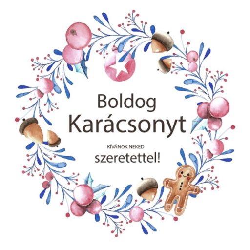 Karácsonyi vintage, dekorációs matrica ablakra vagy kirakatra