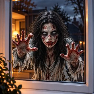 Alkonyati zombi, halloween üzletdekoráció