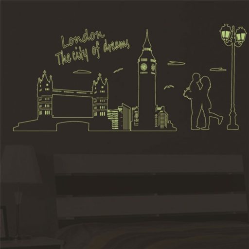London, éjjel világító falmatrica