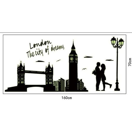 London, éjjel világító falmatrica