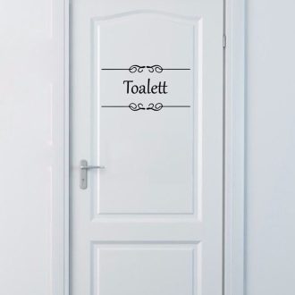 Toalett felirat ajtóra