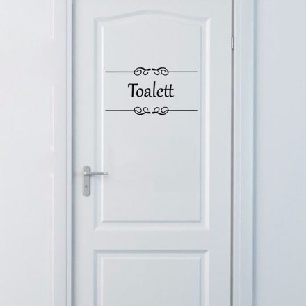 Toalett felirat ajtóra