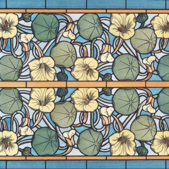   Retró tölcsérvirág mintás csempematrica (3 db-os csomag)