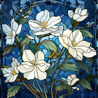   Ólomüveg hatású Odett virág mintás csempematrica csomag