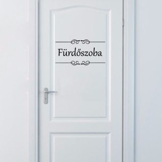 Fürdőszoba felirat ajtóra