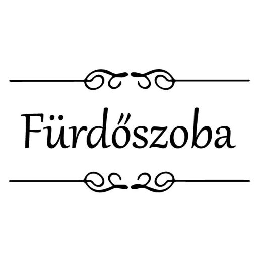 Fürdőszoba felirat ajtóra