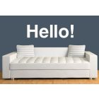 Hello felirat, falmatrica