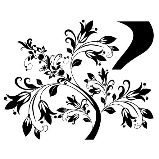 Nonfiguratív virágzó fa, falmatrica