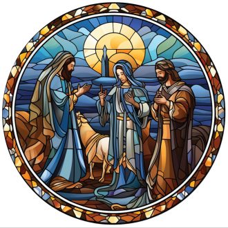   Három Királyok (1), ólomüveg hatású karácsonyi ablakmatrica