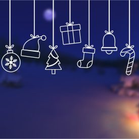 Miimalista karácsonyi dekorok, ablakmatrica