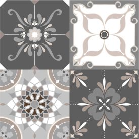 Szürke-barna árnyalatok, csempematrica, 4 db-os