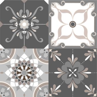 Szürke-barna árnyalatok, csempematrica, 4 db-os