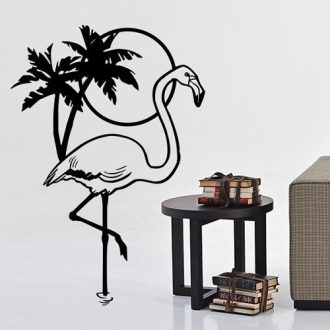 Rózsaszín flamingó, falmatrica