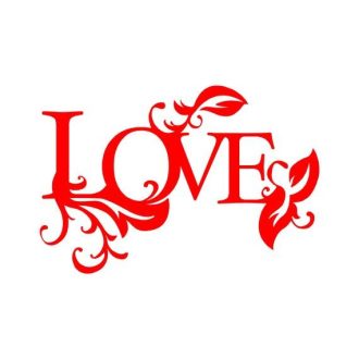 Love virággal, falmatrica