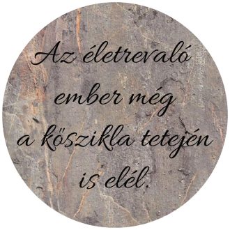 Az életrevaló ember..., feliratos falmatrica