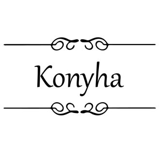 Konyha felirat ajtóra