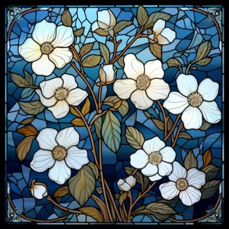   Ólomüveg hatású Héra virág mintás csempematrica csomag