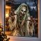 Zombi az ablaknál, halloween sztatikus üzletdekoráció