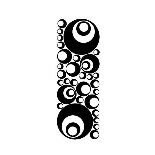 Retro körök, falmatrica