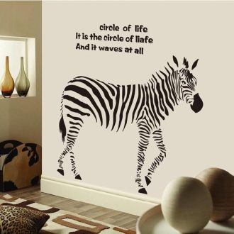 Zebra felirattal, falmatrica