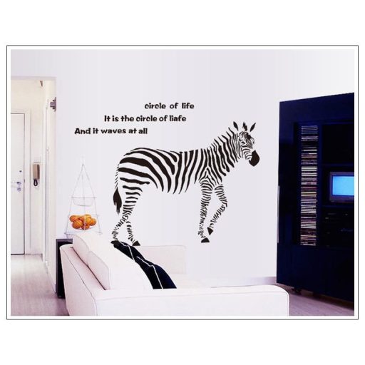 Zebra felirattal, falmatrica