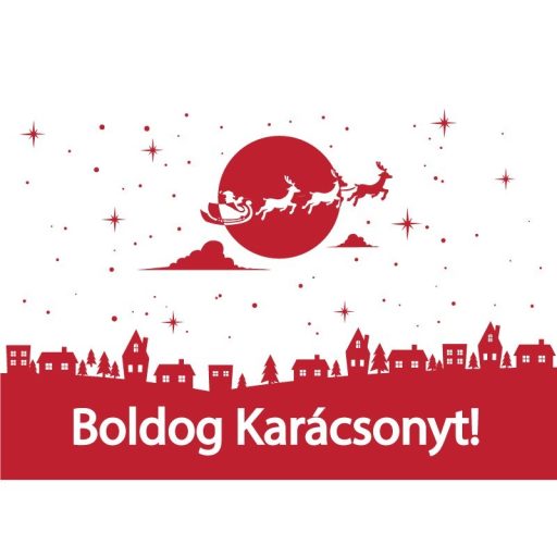 Boldog Karácsonyt, kirakatmatrica