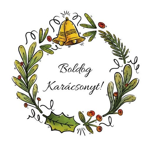 Vintage karácsonyi koszorú, dekorációs matrica ablakra vagy kirakatra