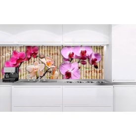 Orchideák, konyhai matrica hátfal, 180 cm