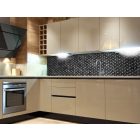 Acél, konyhai matrica hátfal, 180 cm