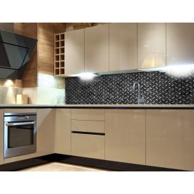 Acél, konyhai matrica hátfal, 180 cm