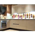 Szárított fűszerek, konyhai matrica hátfal, 180 cm