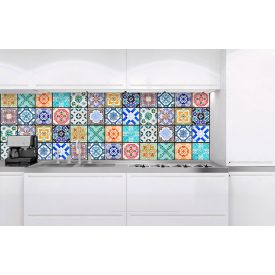 Csempeminták, konyhai matrica hátfal, 180 cm