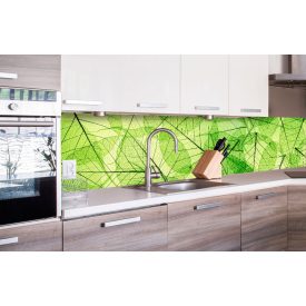 Átlátszó levelek, konyhai matrica hátfal, 260 cm