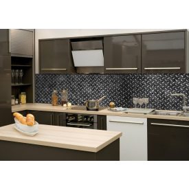 Acél, konyhai matrica hátfal, 260 cm