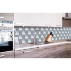 3D geometrikus fal, konyhai matrica hátfal, 260 cm