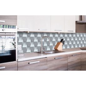 3D geometrikus fal, konyhai matrica hátfal, 260 cm