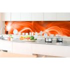 Narancsos fények, konyhai matrica hátfal, 350 cm