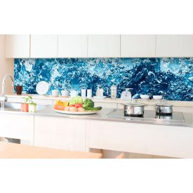 Buborékos víz, konyhai matrica hátfal, 350 cm