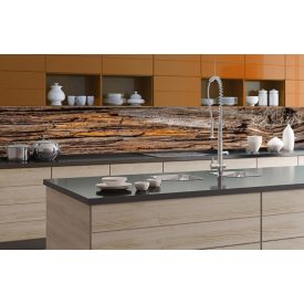 Natúr fa, konyhai matrica hátfal, 350 cm