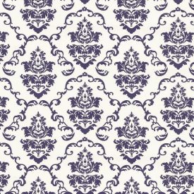 Fehér-kék barokk mintás öntapadós tapéta