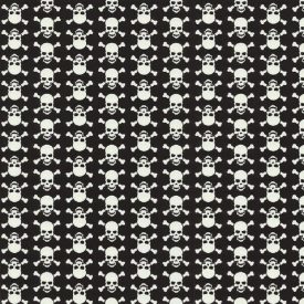 Fekete fehér koponyák mintás öntapadós tapéta